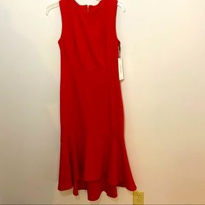 NWT Calvin Klein Flounce hem dress Size 6